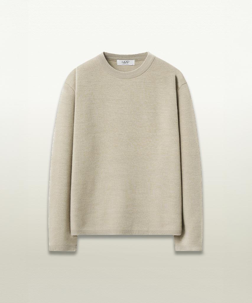 LMOOD Dutch Semi-Over Knit Butter