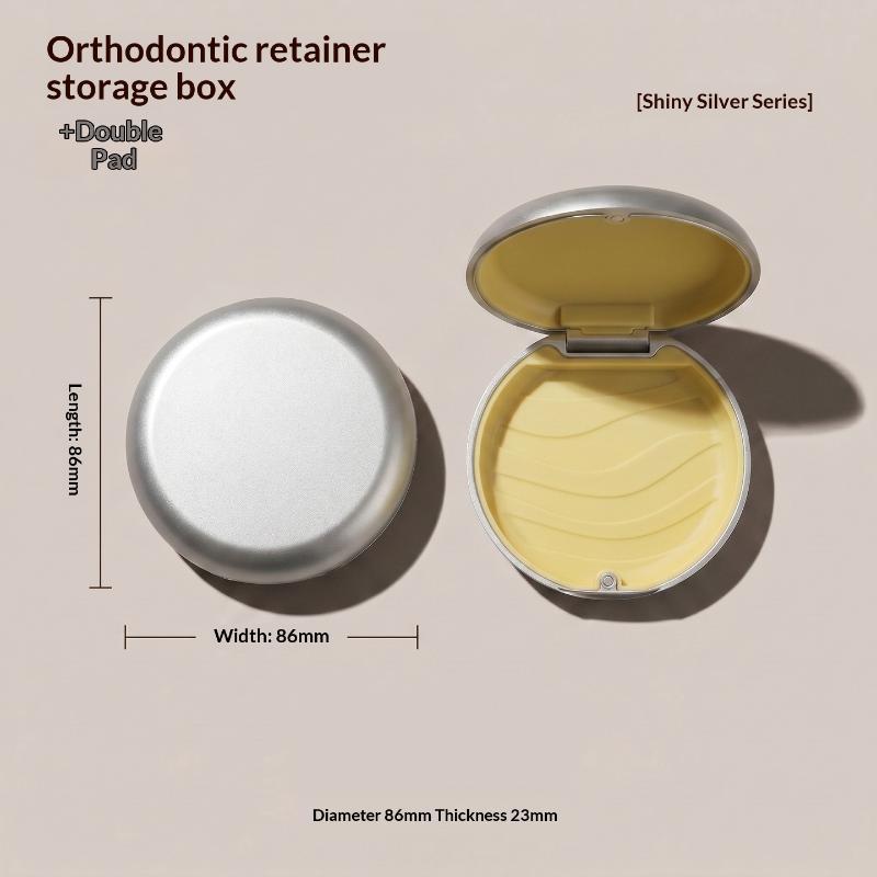 1Pcs Dental Retainer Case with Mirror BPA-Free False Teeth Protective Aligner Tray Storage Box for Adults Kids Oral Care