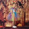 2025 Clown Suit Children's Mesh Princess Dress TUTU Girls Dress Christmas Halloween Show Costume