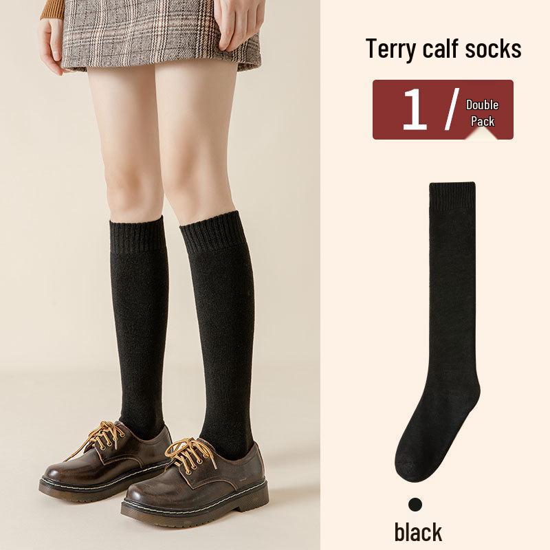 Thickened Velvet Warm Knee-High Compression Socks for Women - Slimming Long Winter Socks