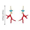 Clear Enamel Glaze Earrings U-Shaped Geometric Drop Earrings Irregular Colored Earrings  Party