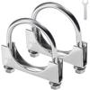 EVIL ENERGY 2.5" Heavy Duty U Bolt Exhaust Clamp, 2 1/2 Inch Stainless Steel U Muffler Clamps, Saddle Style, 2PCS
