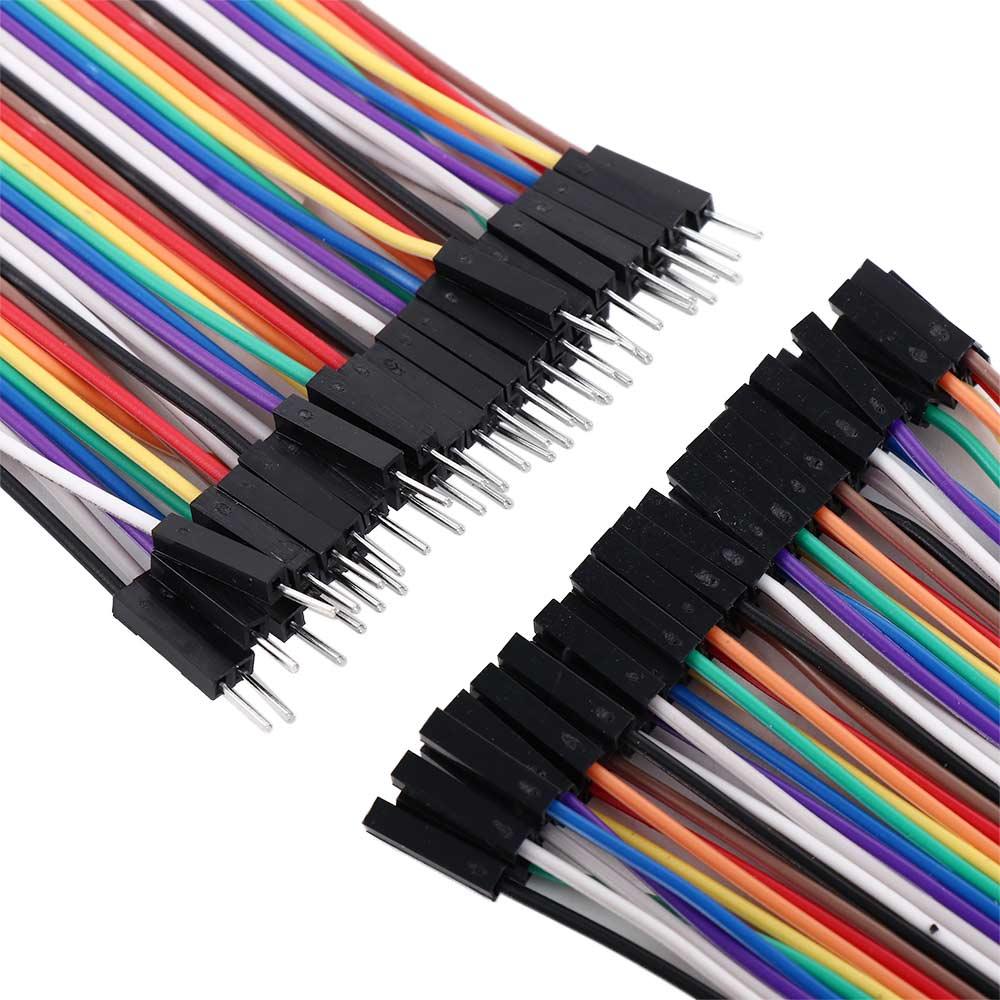 Male 40PIN 2.54mm DIY Breadboard Male To  Female Dupont Cable Jumper Wire Electronic Kit Connector