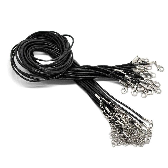 

Ювелирные изделия из вощеной веревки своими руками, ожерелье из кожаной веревки, аксессуары с цепочкой 1,5 1,8 2,0 2,5 длина 60 см