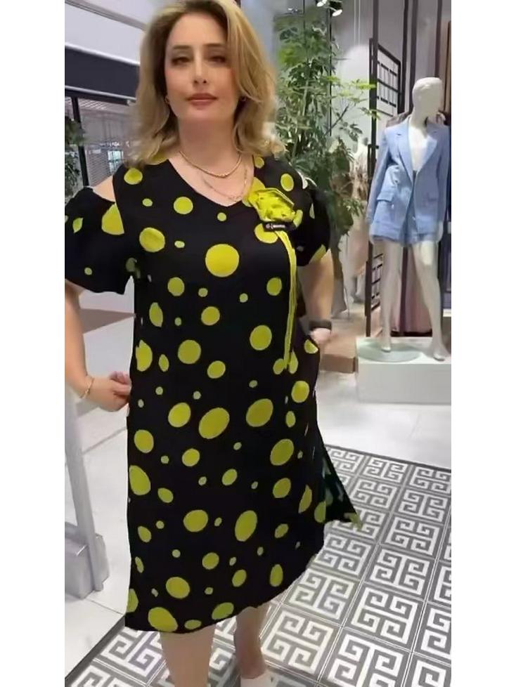 

2025 New Printed Dress for European and American Women 3XL