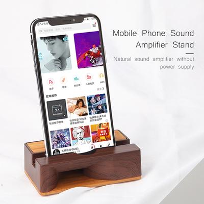 Cell Phone   Phone Holder Wooden Cell Phone Stand with   Amplifier Phone Holder Stand for Listening To Music