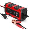 FOXSUR 6V 12V Vollintelligentes Batterieladegerät LCD-Display Intelligente Puls-Reparaturladung Auto Motorrad AGM GEL Blei-Säure-Batterien