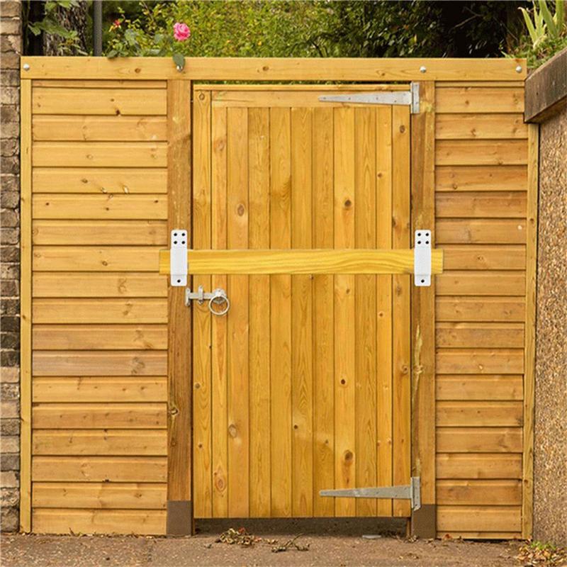 2X 2X4 Türbarrikadenhalterungen Schwerlast Verstärkte Türstangenhalterungen Für Haussicherheit Passend für 2X4 Bauholz Weiß