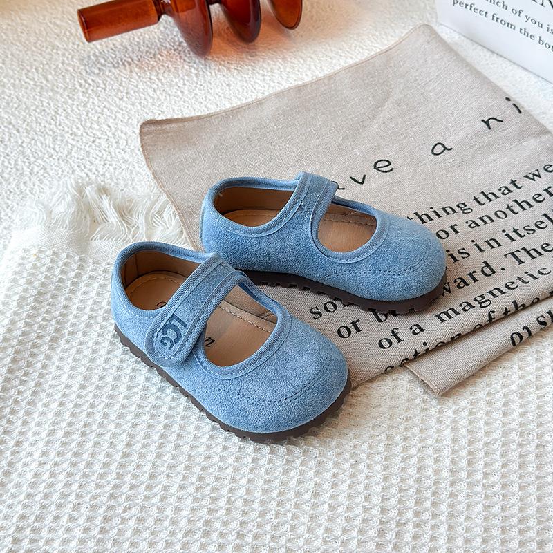 New French-style Retro Sweet Puff Shoes, Spring Collection, Mary Jane Leather Shoes for Girls, with Velcro Straps, Versatile and Easy To Match
