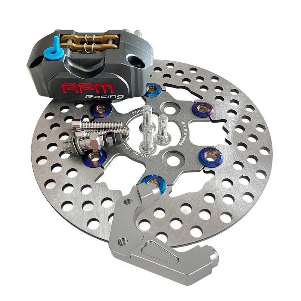 RPM 57mm Hole Pitching Brake Disc Universal 200mm Floating Rotor Front CNC Brake Caliper for Yamaha RSZ JOG BWS Zuma Aerox Honda