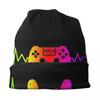Videospiel-Controller Herzschlag Skullies Beanies Caps für Unisex Frauen Unisex Winter warme Strickmütze Erwachsene Gamer Gaming Bonnet Hüte