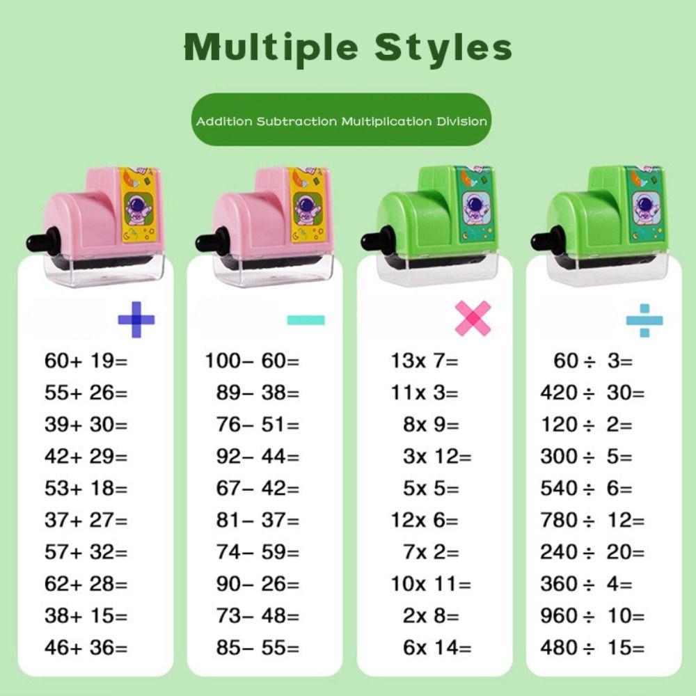 Multiplication Division Math Rolling Stamp Reusable Math Teaching Stamp School
