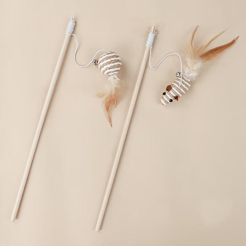 Interactive Cat Wand Toy Set with Braided Ball & Mice