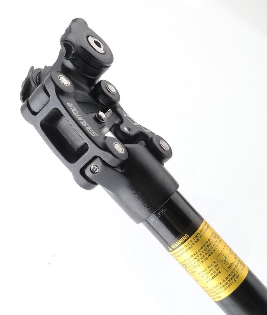 SUNTOUR NCX Suspension Seatpost: 30.9mm Four-Bar Linkage, Mountain Bike Shock-Absorbing, Bright Polished