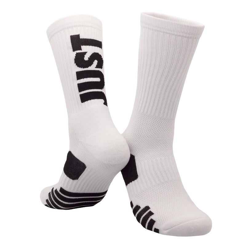 Alphabet Elite Sports Socks Medium Tube Socks Basketball Socks Thickened Towel Bottom Sweat-Absorbing Non-Slip Long Tube Running Socks