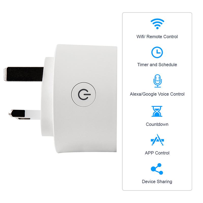 Graffiti WiFi Smart Socket with Alexa Voice Control & Mobile App, UK Standard