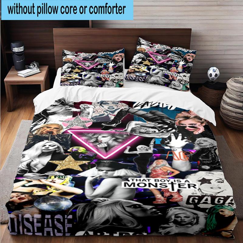 3PCS pop Lady music 3pcs Bedding,Including 3PCS Duvet Cover And 2pcs Pillowcases Perfect for Christmas,Ideal for Bedroom, Dormitory