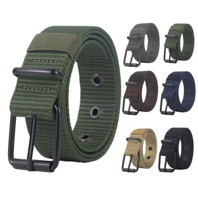 Men Webbing Belt Needle Buckle Nylon Belt with Adjustable Holes Extend Students Jeans Band Sports Strap