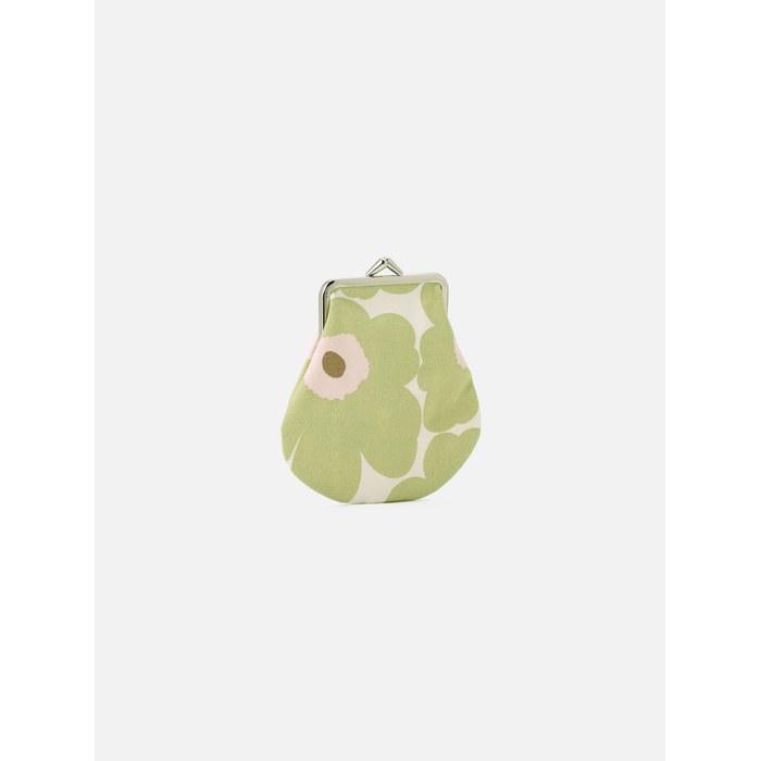 Marimekko Mini Unikko Pieni Kukkaro Coin Purse Women's Light Green X Light Pink