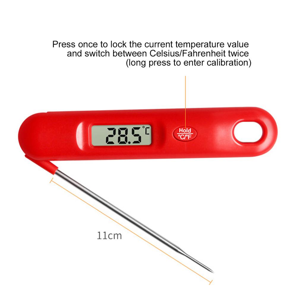 Digital Meat-, Instant Reading Speed Increased, 2-3 Seconds, Accuracy Of ± 0.8 ℃, Locking Function, 304 Stainless Steel