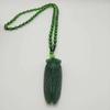 Imitate Hotan Jade Cicada Pendant Transfer Jade Sweater Chain Men's and Women's Birthday Gifts Crystal Necklace