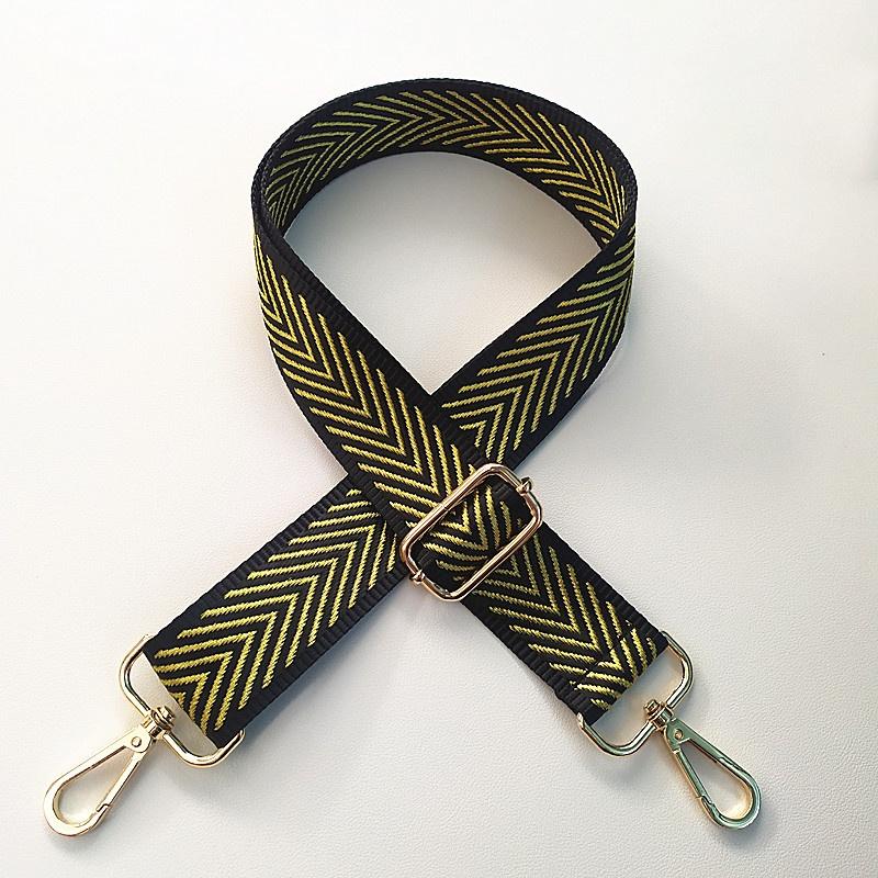 

Adjustable Shoulder Strap For Bags With Colorful Luminous Lines Reducing Pressure And Adding Style Gold