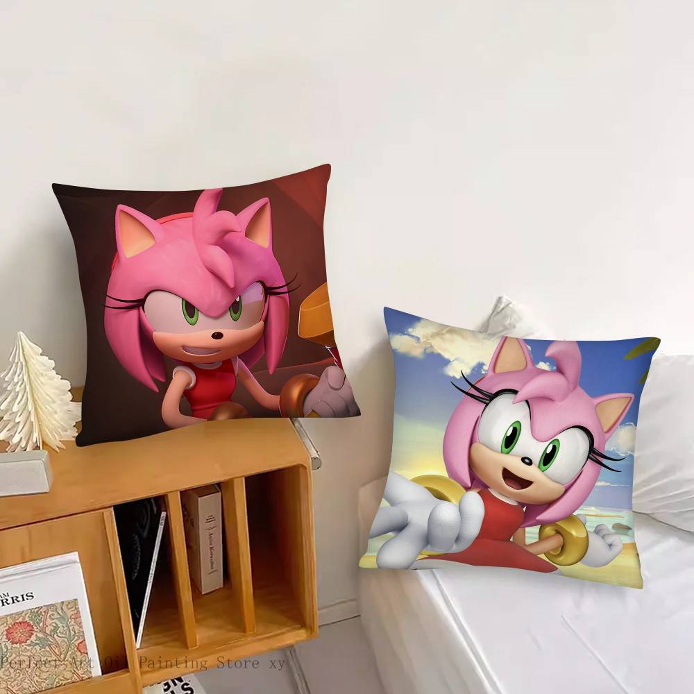 1Pc Game Amy Cartoon Rose Animals Funny Pillow Case Fashion Square Pillowcase Bedroom Sofa Room Ins Decoration Leisure
