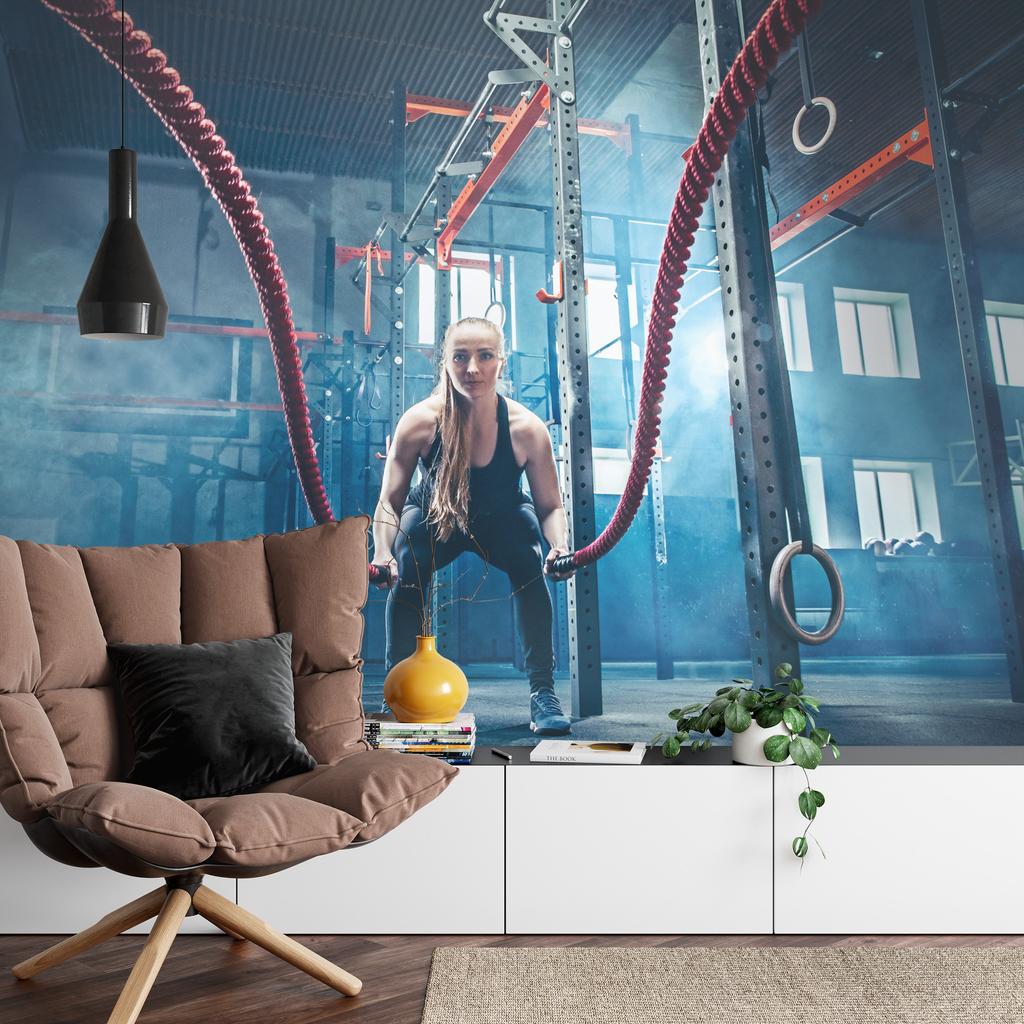 Photomural Woman During Self-Adhesive Mural 315x210