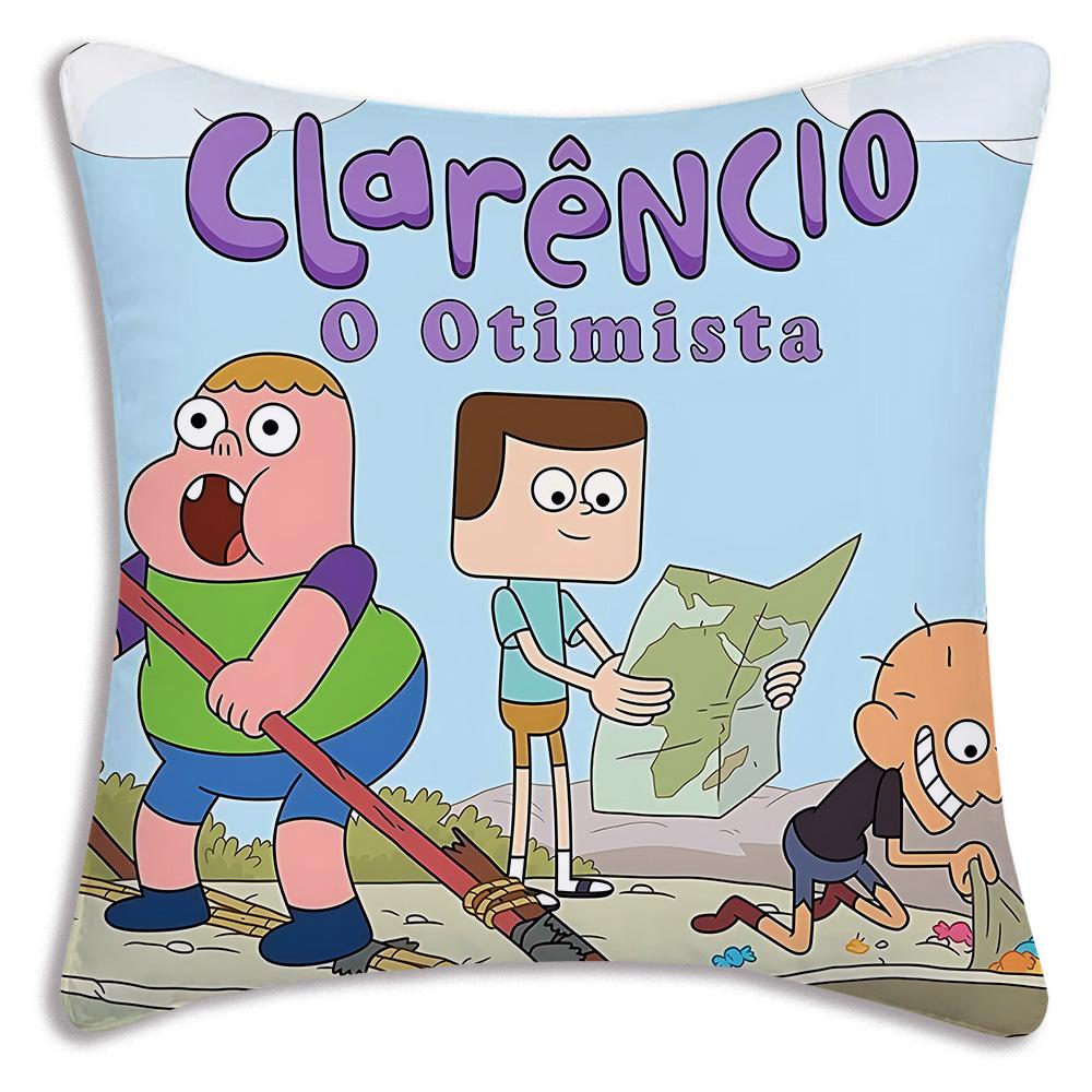 Roztomilé kreslené povlaky na polštář TV C-Clarence Dekorativní povlaky na polštář do obývacího pokoje Domácí dekorace Oboustranný tisk Krátký plyš Roztomilý povlak na polštář