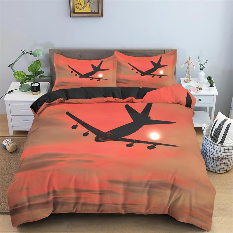 3D Airplane Printed Bedding Collection Kids Adults 23Pcs Duvet Cover With Pillowcase Comforter Bedding Quilt Cover Luxury Bedding Collection