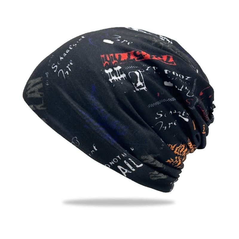 Letter Print Women Hat Double Layer Pullover Breathable Windproof Cap Artistic