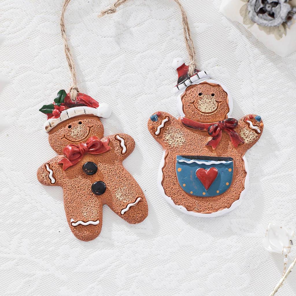 Christmas Gingerbread Man Resin Pendant - Tree Ornaments & Charms