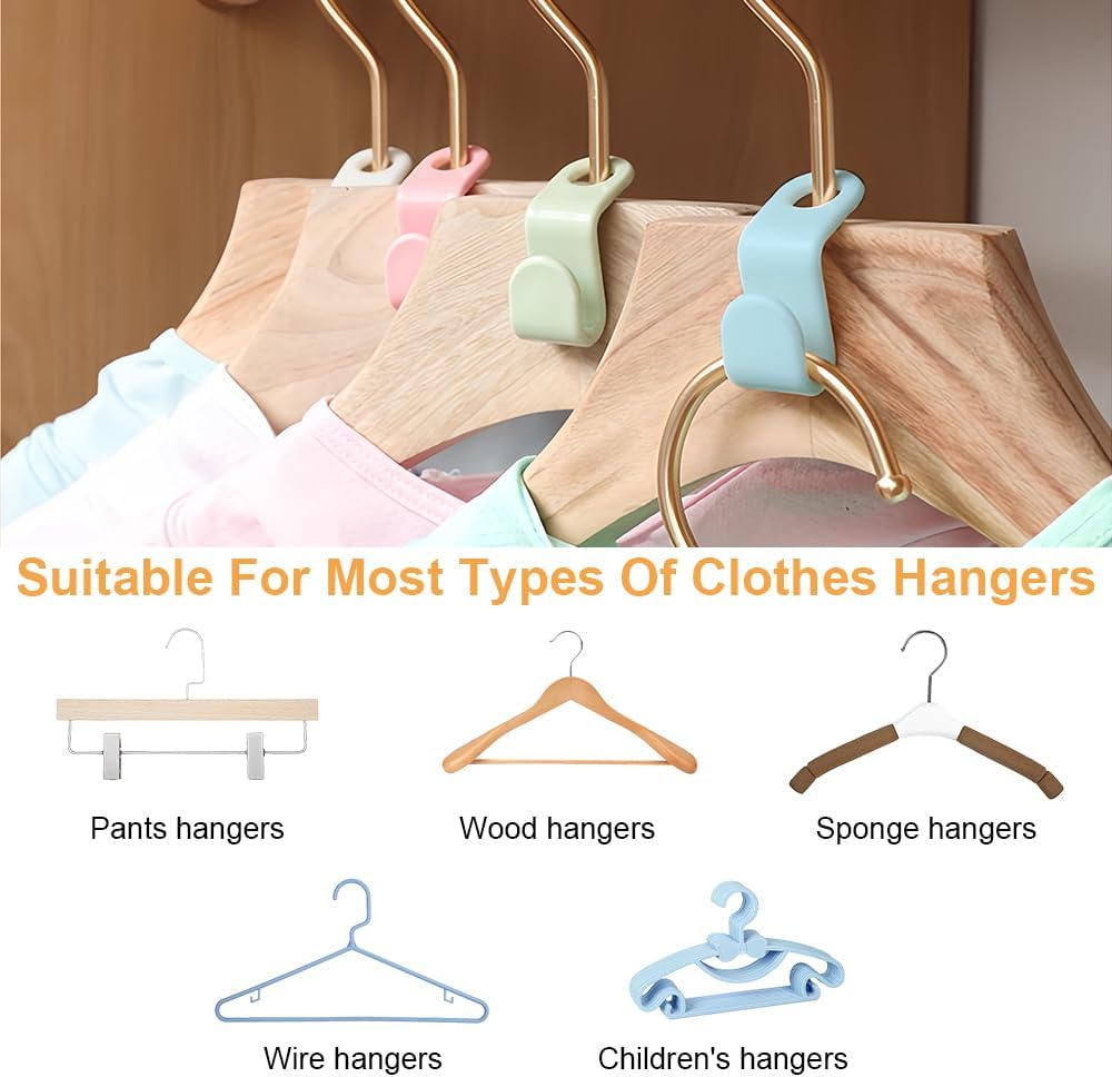 20PCS Wardrobe Hanger Hooks Organizer Connect Multifunction Cascading Plastic Bedroom Wardrobe Storage Space Saving Coat Hook