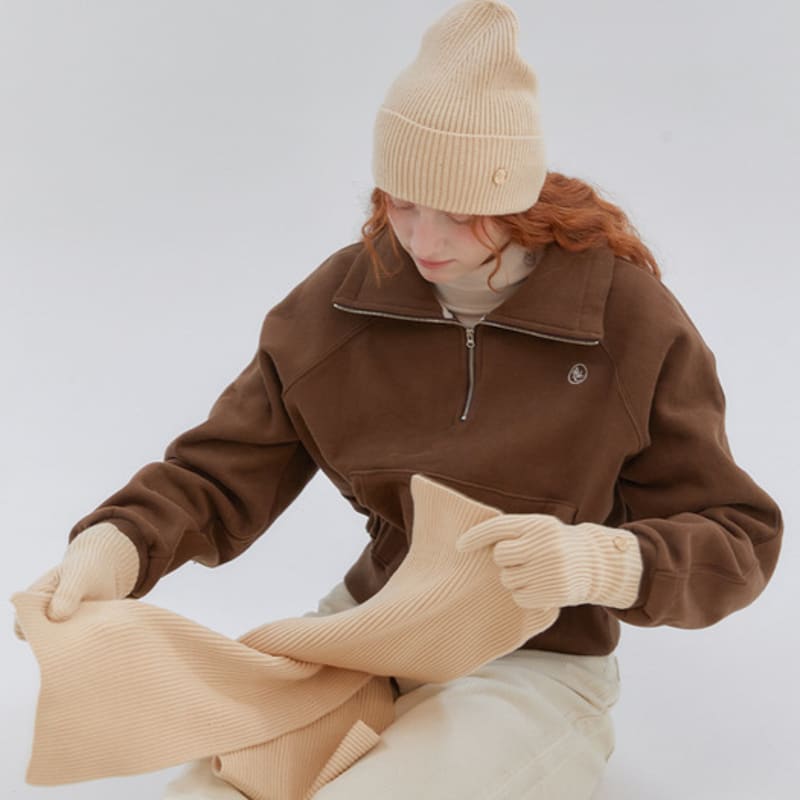 ANOETIC ANC BEANIE & MUFFLER & GLOVES set_BUTTER