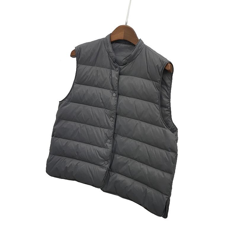 Γυναικείο Ελαφρύ Μπουφάν Πουπουλένιο 2025: Ζεστό, Αμάνικο, Όρθιος Γιακάς, Μοντέρνο Πουπουλένιο Πάπιας για Φθινόπωρο/Χειμώνα.