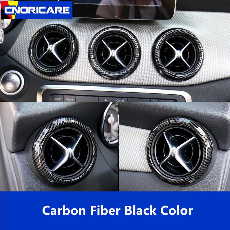 Carbon Fiber Color Center Console Water Cup Frame Decoration Trim For Mercedes Benz GLA X156 CLA C117 A Class W176 RHD LHD