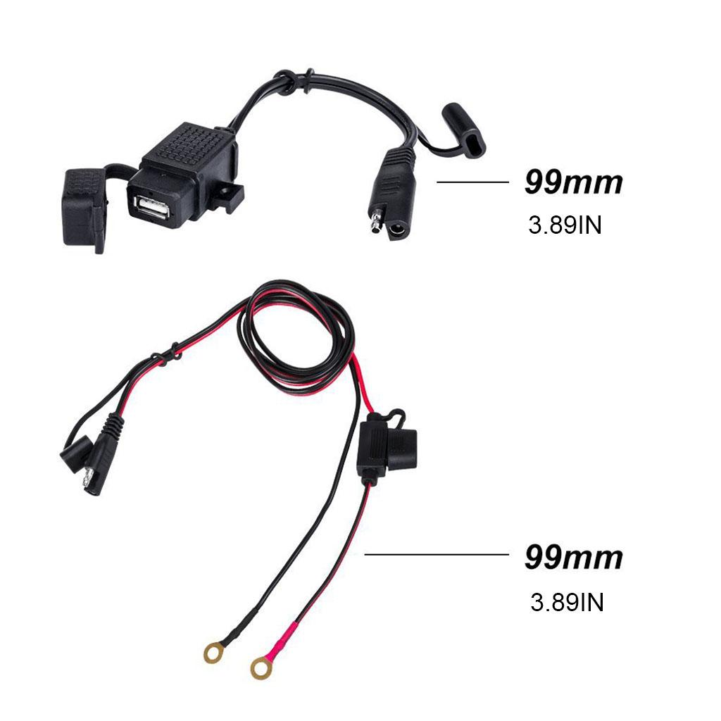 Universal Motorcycle Extension Power Adapter for Phone Tablet SAE To USB Charger Motorcycle Cellphone Charger