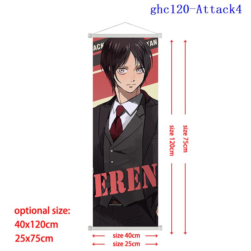 Anime Attack On Titan Levi Scroll Poster Eren Ackerman HD Art Sticky Wall Waterproof Home Living Room Bedroom Bar Aesthetic Decoration
