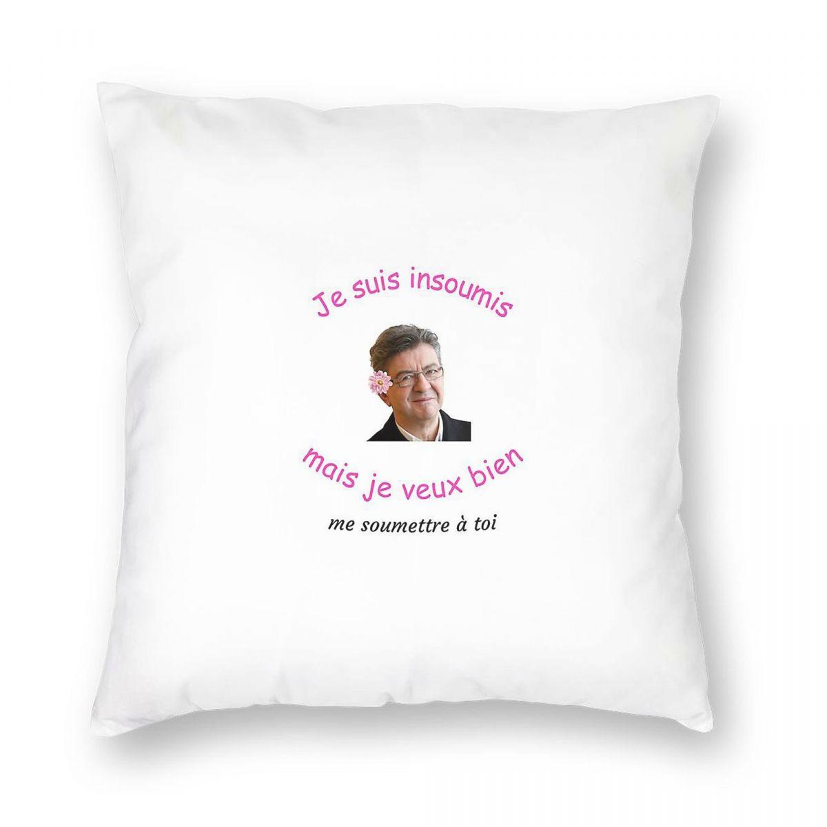 Je Suis Insoumis JeanLuc Melenchon Square Pillowcase Polyester Linen Velvet Creative Zip Decor Pillow Home Cushion Cover 30x30cm