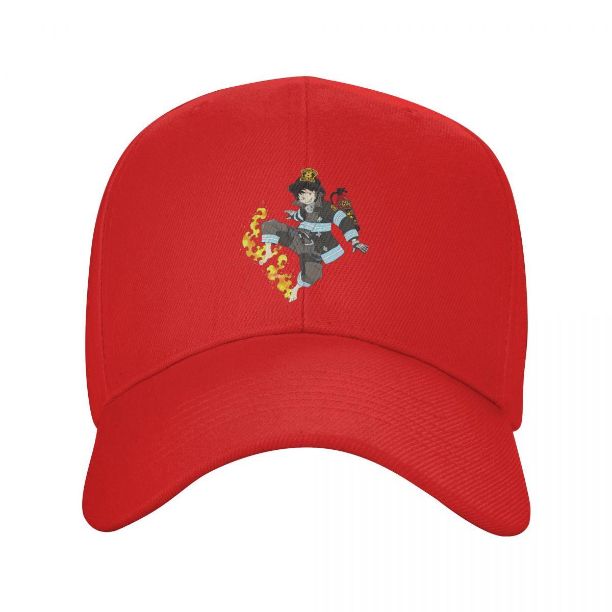 

Fire Force Japanese Fantasy Battle Anime Baseball Caps Fashion Men Women Hats Adjustable Cap Sports Baseball Hat Casquette One Size