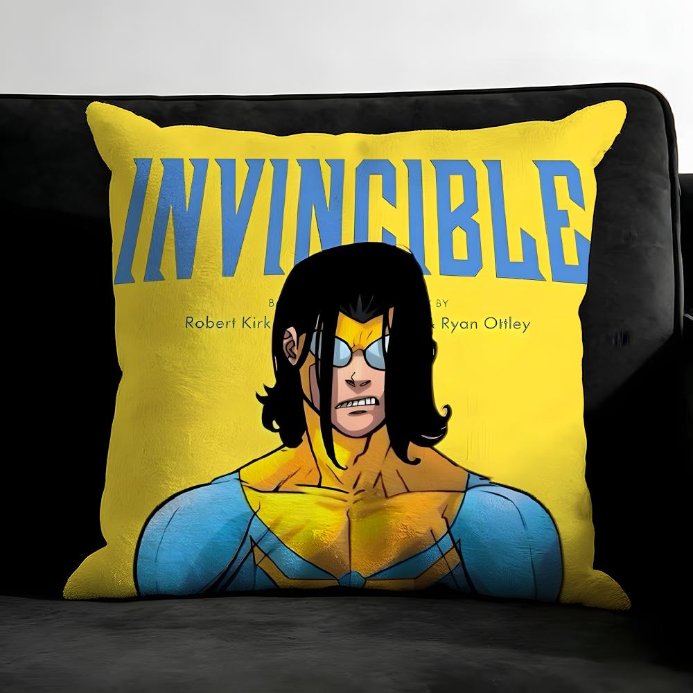 I-Invincible Funnyy Cartoon Cushion Cover Pillowcase Ultra Soft Skin Friendly Fabric Cloud Like Comfort & Concealed Zipper