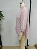 European American Spring/Summer 2026 Women's Casual Loose Fashion Top with Bright Doll Collar