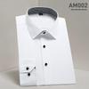 2025 Spring/Summer Men's Iron-Free White Long Sleeve Business Casual Shirt - Plus Size Available