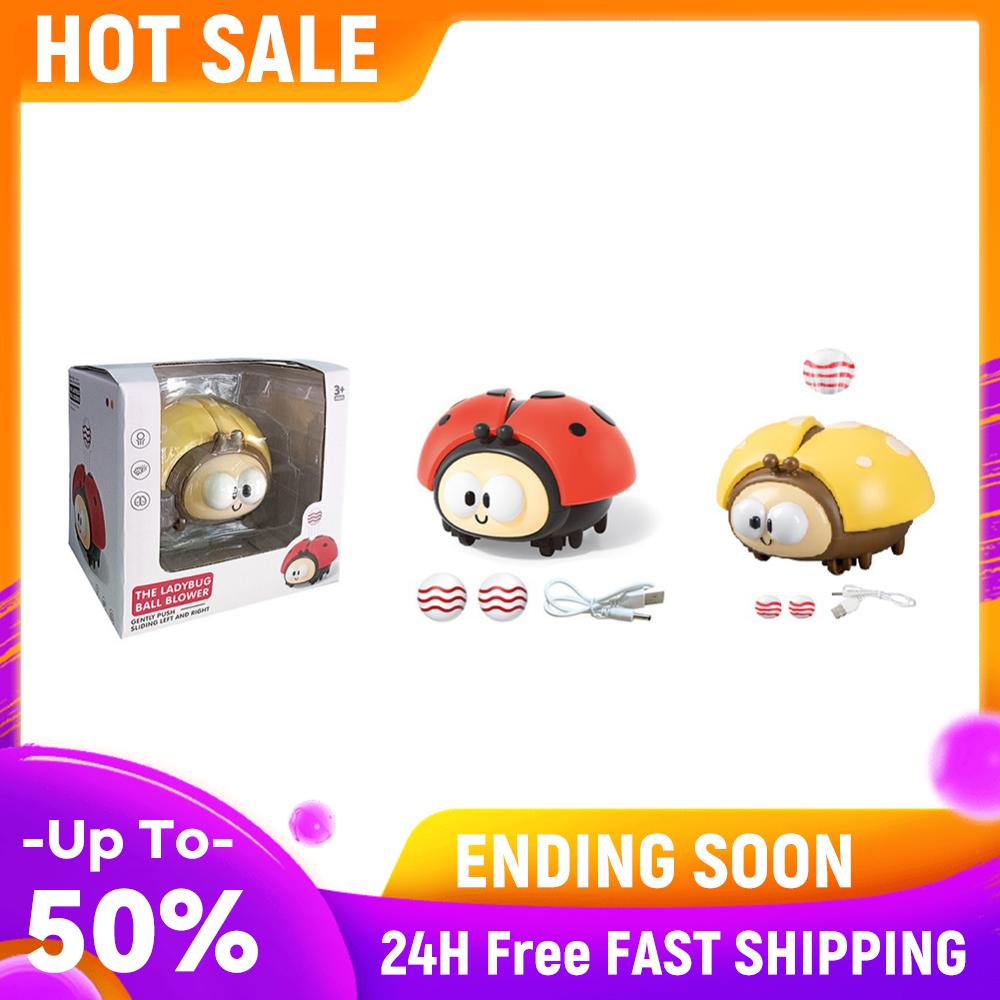 

2Pcs Cute Suspended Ball Blower Toy Multi-Purpose Electric Ladybug Slide Car Interactive Educational Toy for 0-6 Months Baby China Mainland