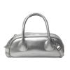 Casual solid interior compartment shoulder bag for women high quality PU zipper bags stitching line