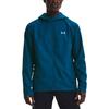 Under Armour SS22 UA Out The Rain Embroidered Logo Hooded Jacket Men Outerwear Blue 1365620-458