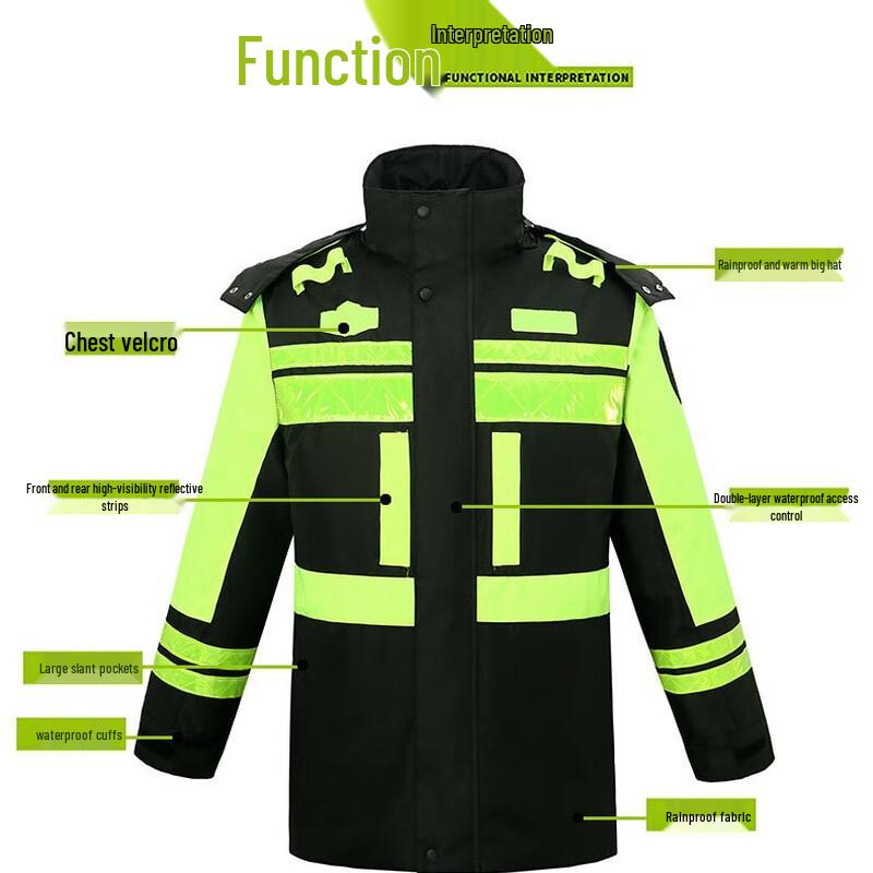 Lishi Reflective Traffic/Cycling Rain Jacket