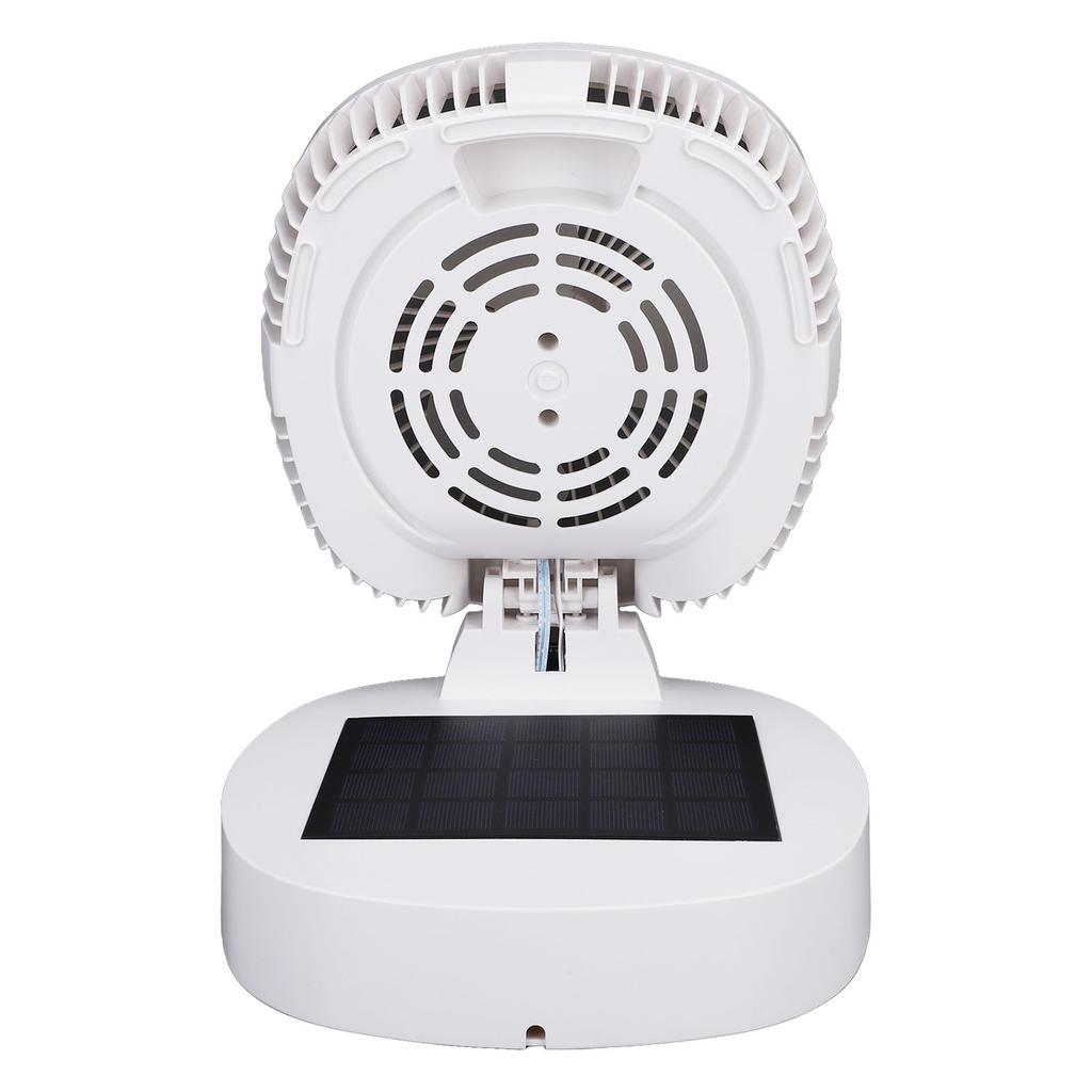 Foldable Desk Fan with Solar Panel Rechargeable Battery Operated Portable LED Night Light Standing