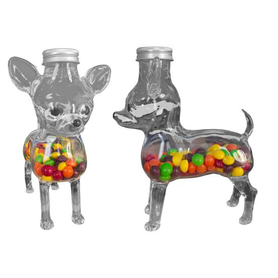 Animal Shape Glass Candy Jar Airtight Pet Treat Container for Kitchen Storage Transparent Canister for Cookies Coffee Snack