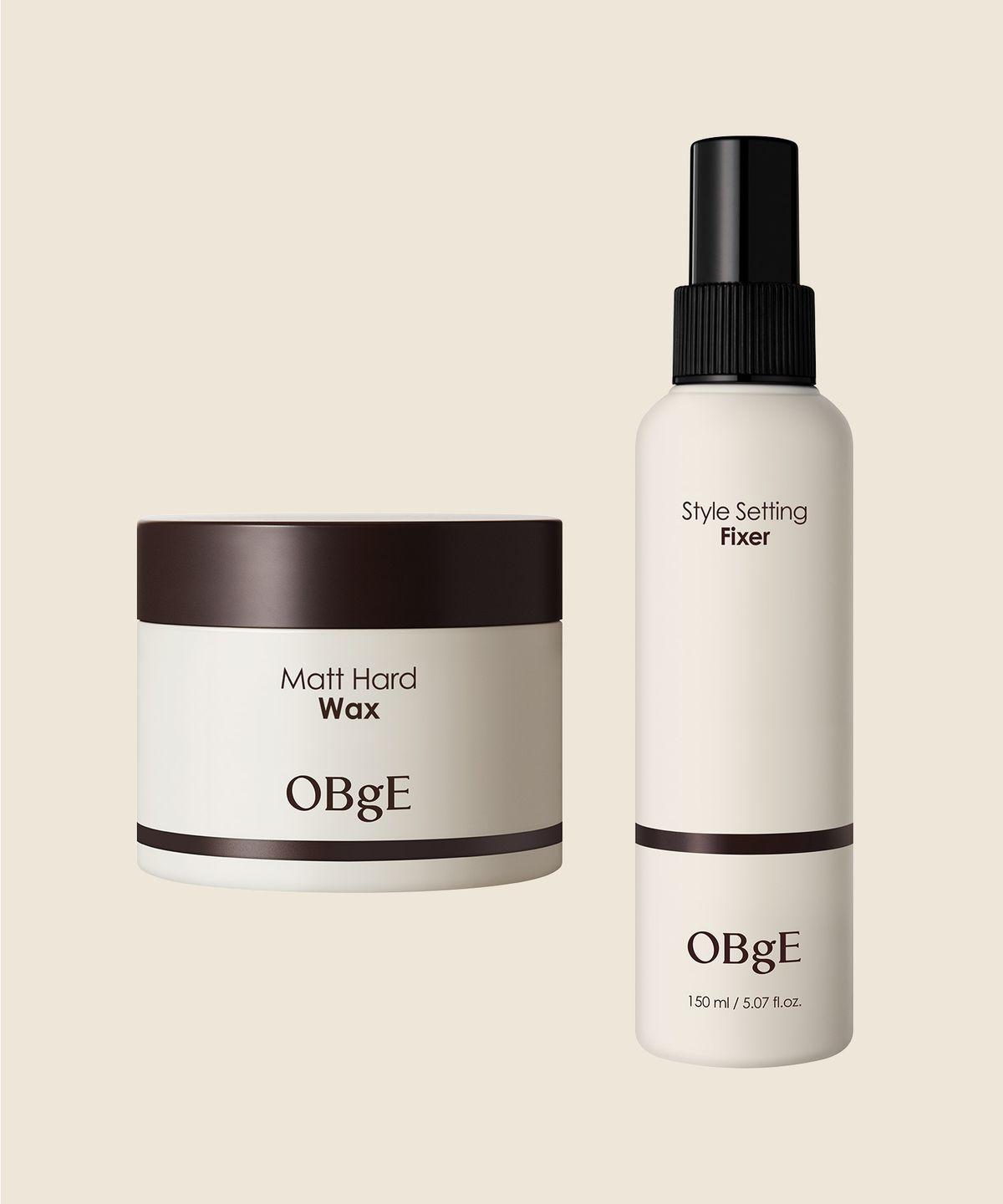 Matte Hard Wax + Style Setting Fixer / Men s Hair Setting Duo Set